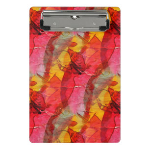 Watercolor art red yellow mini clipboard