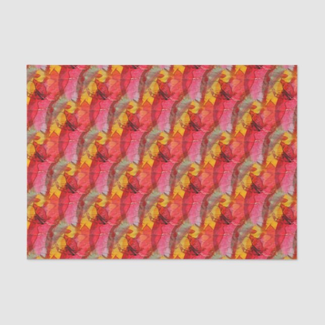 Watercolor art red yellow tissue paper (Front)