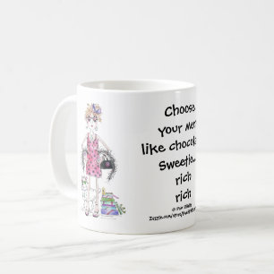Watercolor Art Woman Humourous Saying Coffee Mug