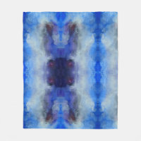 Watercolor ArtBlue Purple magik Fleece Blanket