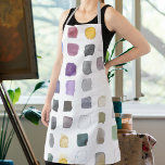 Watercolor Artist Apron<br><div class="desc">This apron is decorated with a pattern of samples of watercolors in soft muted shades.
Perfect for an artist or someone who enjoys painting.
Original Watercolor design © Michele Davies.</div>