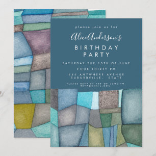Watercolor Artist Birthday Party Custom Invitation