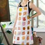 Watercolor Artist Terracotta  Apron<br><div class="desc">This apron is decorated with a pattern of samples of watercolors in shades of terracotta and rust.
Perfect for an artist or someone who enjoys painting.
As we create our artwork you won't find this exact image from other designers.
Original Watercolor design © Michele Davies.</div>
