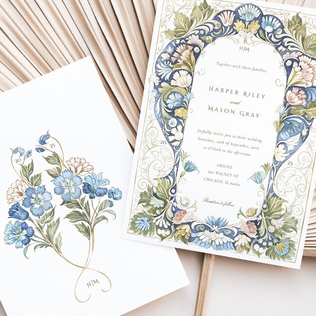 Watercolor Arts & Crafts Wedding Invitation (Creator Uploaded)