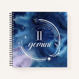 Watercolor Astrology - Gemini Notebook