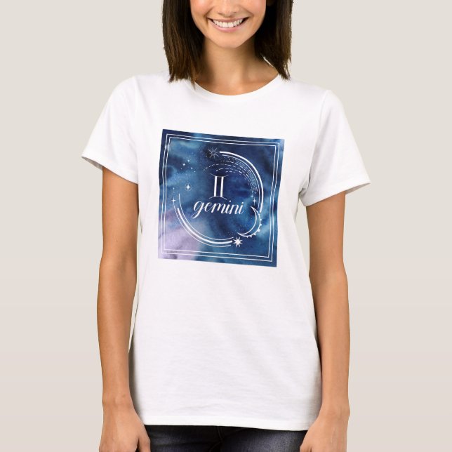 Watercolor Astrology - Gemini T-Shirt (Front)