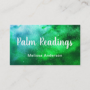 Watercolor Astrology Psychic Reading Business Card