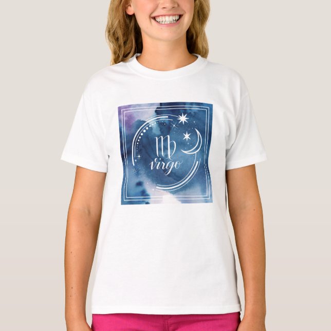 Watercolor Astrology - Virgo T-Shirt (Front)