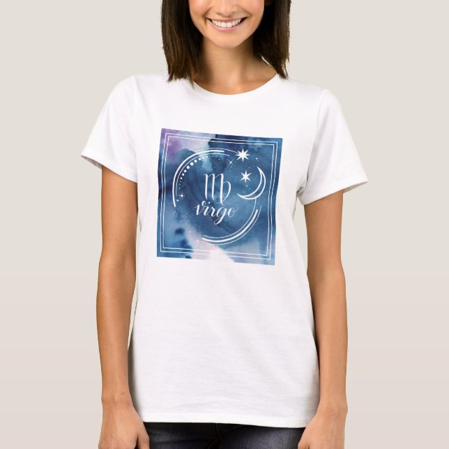 Watercolor Astrology - Virgo T-Shirt (Front)