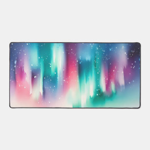 Watercolor auroras desk mat
