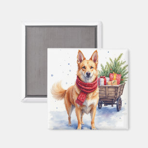 Watercolor Australian Stumpy Tail Cattle Dog Magnet