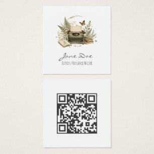 Watercolor Author Business Card (Profile Style)