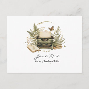 Watercolor Author Postcard, Botanical Floral Fern  Postcard