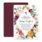 Watercolor Autumn Blooms Floral Frame Confirmation