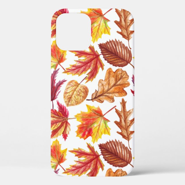 Watercolor autumn botanic, seamless composition. Case-Mate iPhone case (Back)