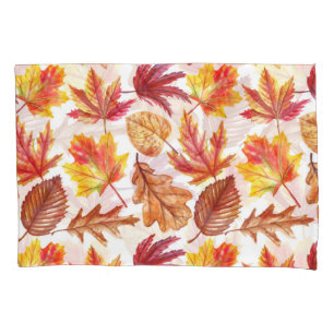 Watercolor autumn botanic, seamless composition. pillowcase