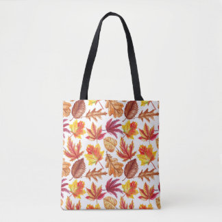 Watercolor autumn botanic, seamless composition. tote bag