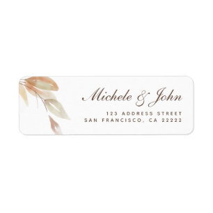 Watercolor Autumn Branch Simple Address Labels