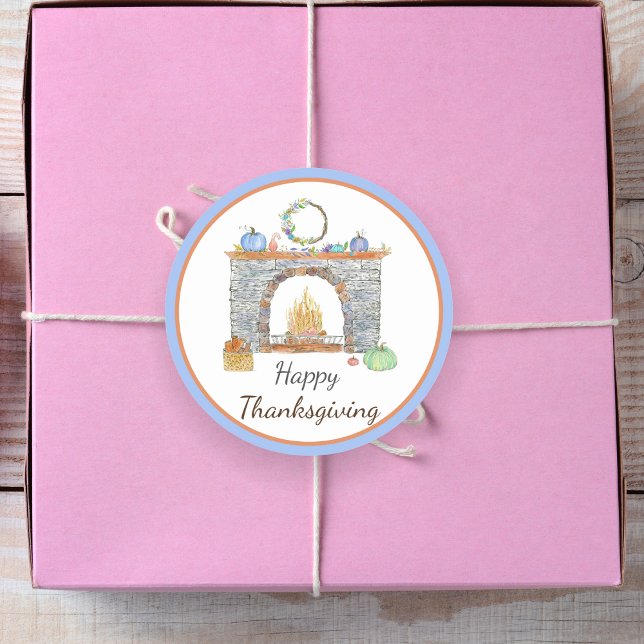 Watercolor Autumn Delights Pumpkin Spice, Pie Classic Round Sticker (Creator Uploaded)