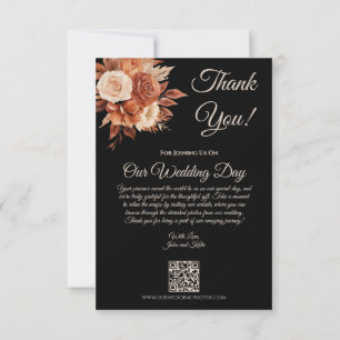 Watercolor Autumn Elegance-Flat Thank You Card