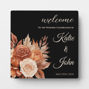 Watercolor Autumn Elegance- Plaque