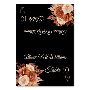 Watercolor Autumn Elegance-Poultry Icon- Table Number