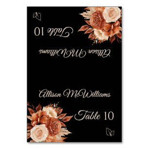 Watercolor Autumn Elegance-Vegetarian Icon- Table Number