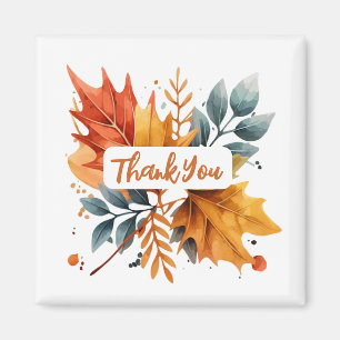 Watercolor Autumn Fall Colour Leaves Magnet