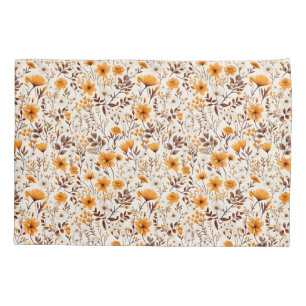 Watercolor Autumn Fall Flowers And Leaves Pillowcase