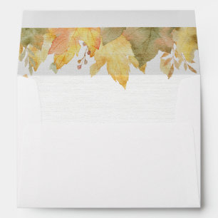 Watercolor Autumn Fall Leaves 2 Envelopes