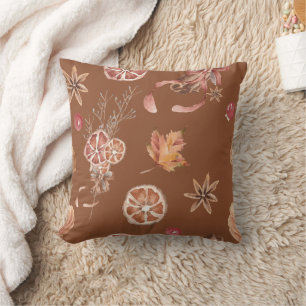 Watercolor Autumn Fall Thanksgiving Cushion