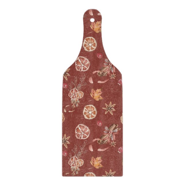Watercolor Autumn Fall Thanksgiving Cutting Board (Front)