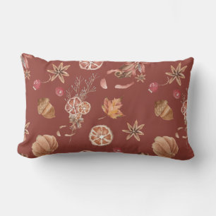 Watercolor Autumn Fall Thanksgiving Lumbar Cushion