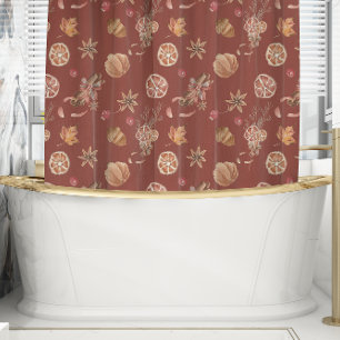 Watercolor Autumn Fall Thanksgiving Shower Curtain