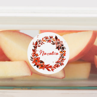 Watercolor Autumn Florals Custom Name