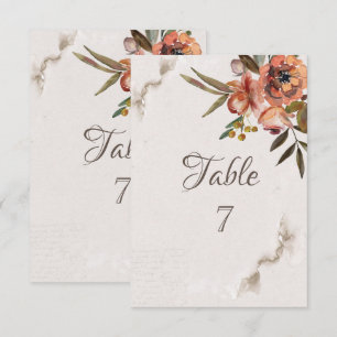 Watercolor Autumn Flowers Table   Invitation