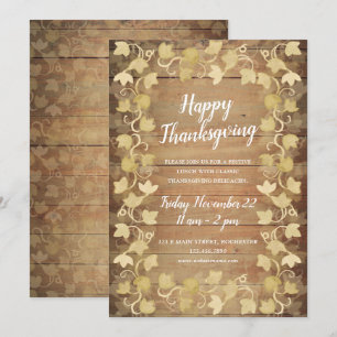 watercolor autumn foliage thanksgiving invite