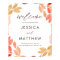 Watercolor Autumn Foliage Wreath Wedding Welcome