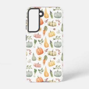 Watercolor Autumn Harvest Pattern Samsung Galaxy Case