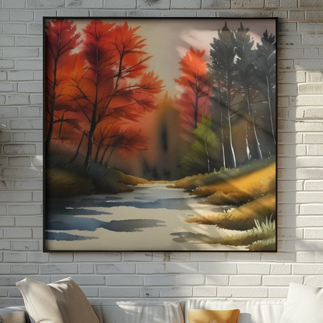 Watercolor Autumn Landscape Poster (Creator Uploaded)