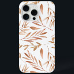 Watercolor Autumn Leaves iPhone 15 Pro Max Case<br><div class="desc">Watercolor Autumn Leaves iPhone 15 Pro Max Case. This design features a pattern of watercolor Autumn leaves on a white background. Designed for you by Evco Studio www.zazzle.com/store/evcostudio</div>