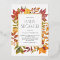 Watercolor Autumn Leaves Frame Fall Baby Shower