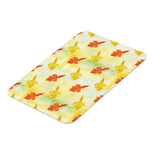 watercolor autumn leaves magnet