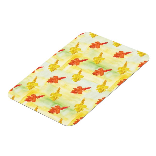 watercolor autumn leaves magnet (Left Side)