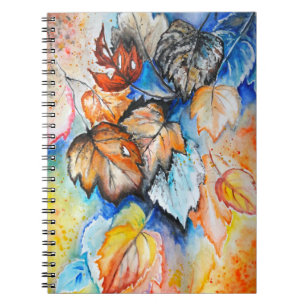 Watercolor - Autumn Leaves Notebook