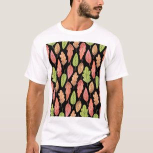 Watercolor autumn leaves: seamless pattern T-Shirt