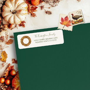 Watercolor Autumn Leaves Thanksgiving Wreath