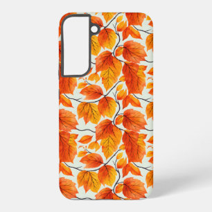 Watercolor Autumn Leaves – Vibrant Fall Foliage Samsung Galaxy Case