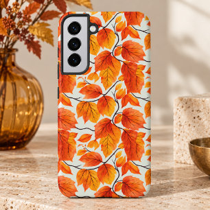 Watercolor Autumn Leaves – Vibrant Fall Foliage Samsung Galaxy Case