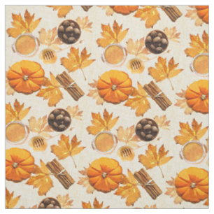 Watercolor Autumn Magic Vintage Scents Fabric